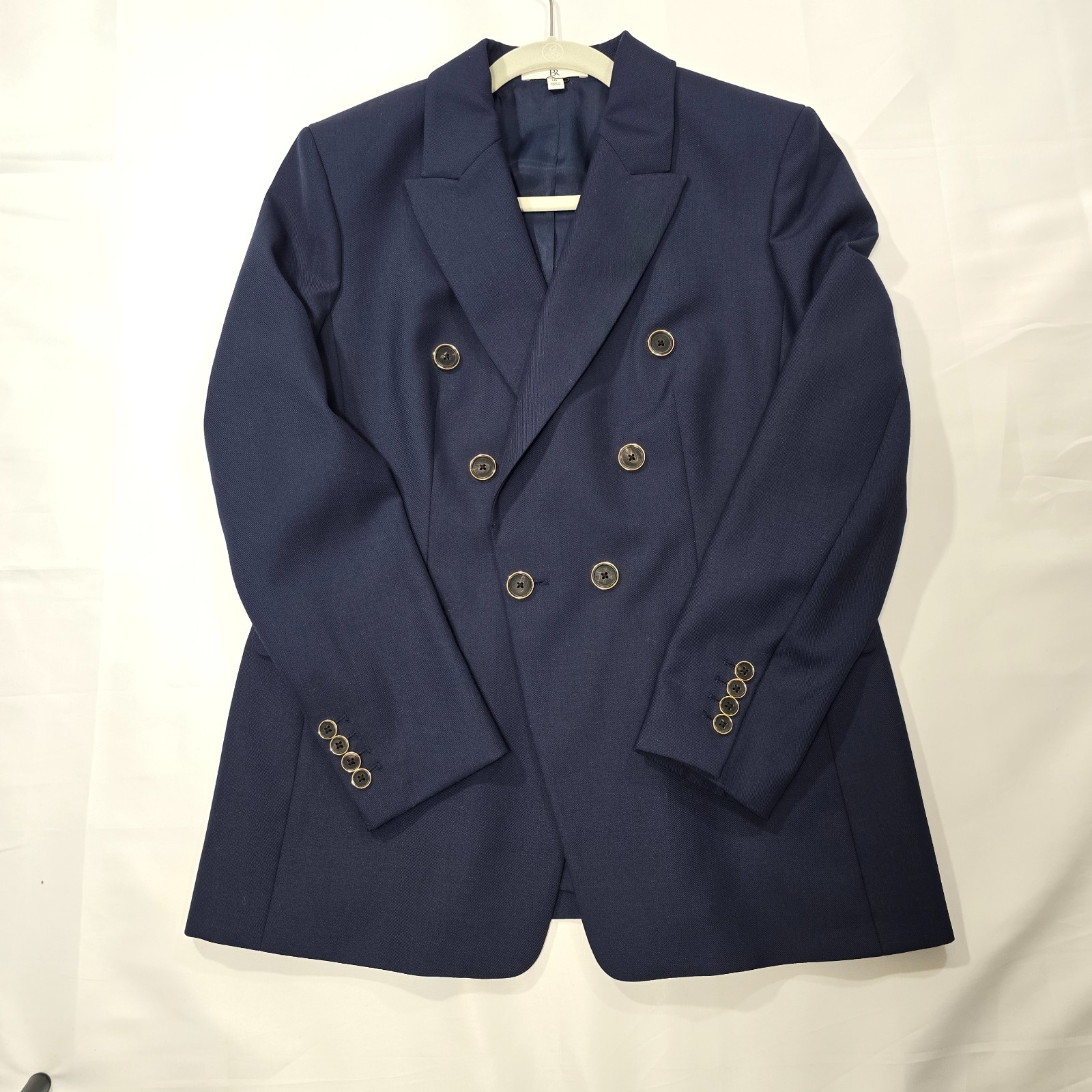 Banana Republic Women’s Captain’s Blazer Navy Blue Size 10 Wool Blend | NEW