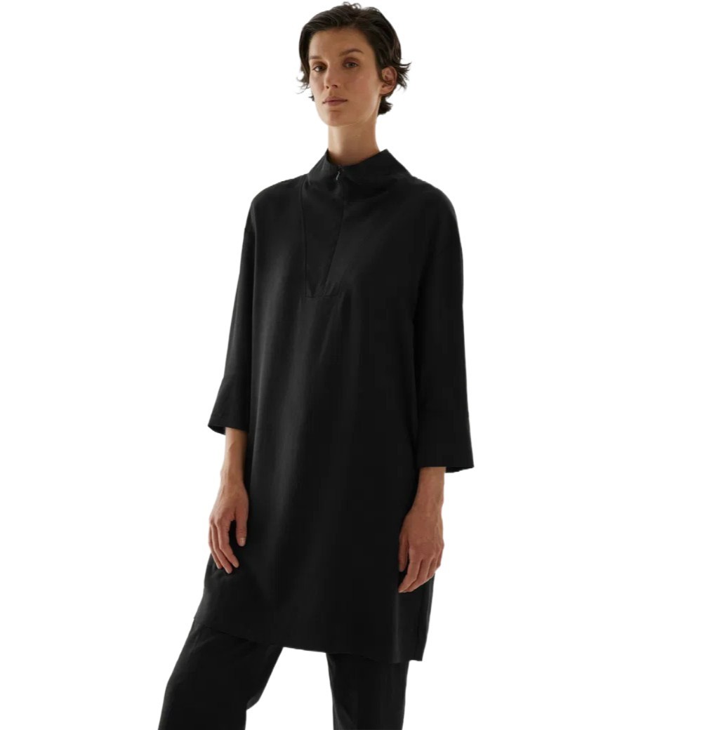 COS Women’s Black Lyocell Utility Dress Size 6 Minimalist Shirt Dress - PreOwnedExcellent