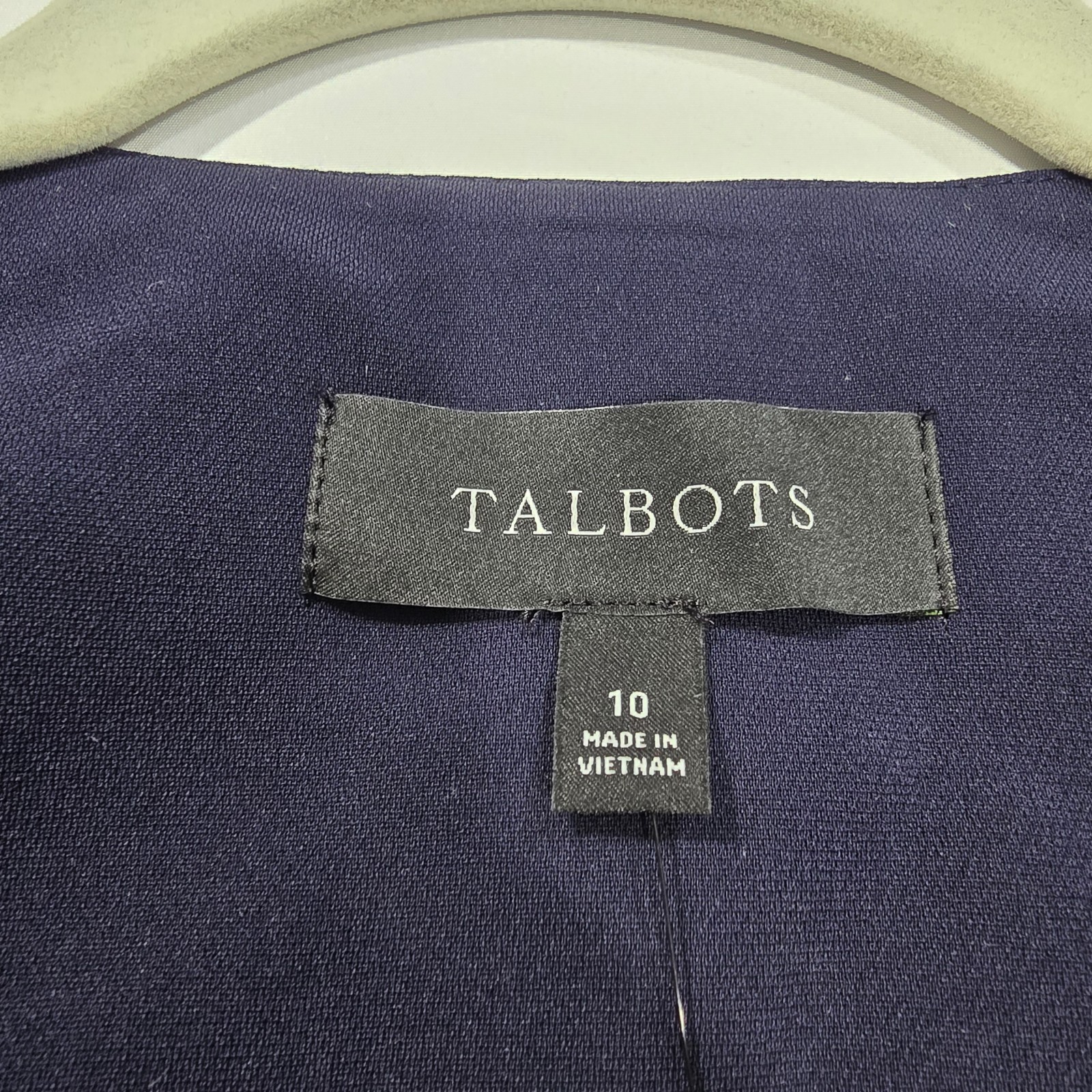 Talbots Women’s Easy Travel Collarless Blazer Navy Size 10 NWT