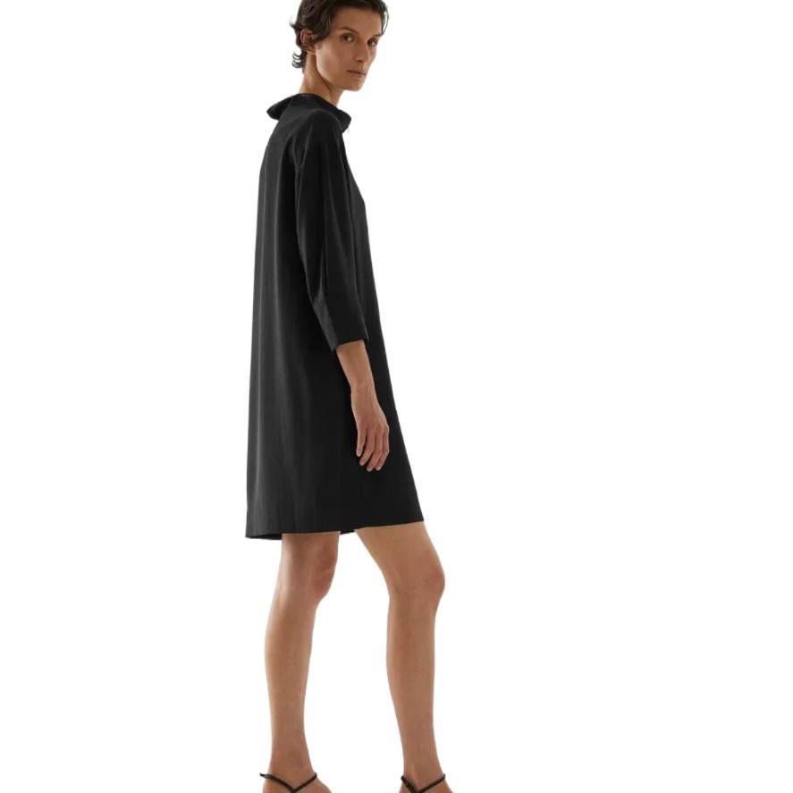 COS Women’s Black Lyocell Utility Dress Size 6 Minimalist Shirt Dress - PreOwnedExcellent
