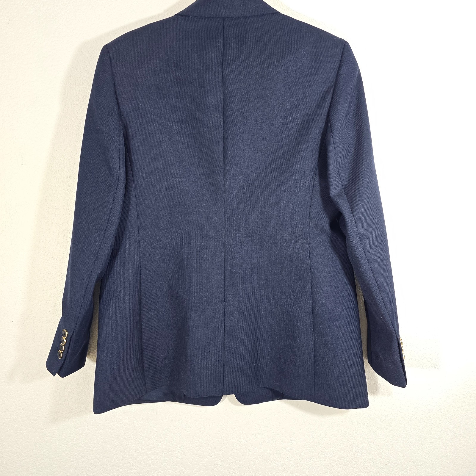 Banana Republic Women’s Captain’s Blazer Navy Blue Size 10 Wool Blend | NEW