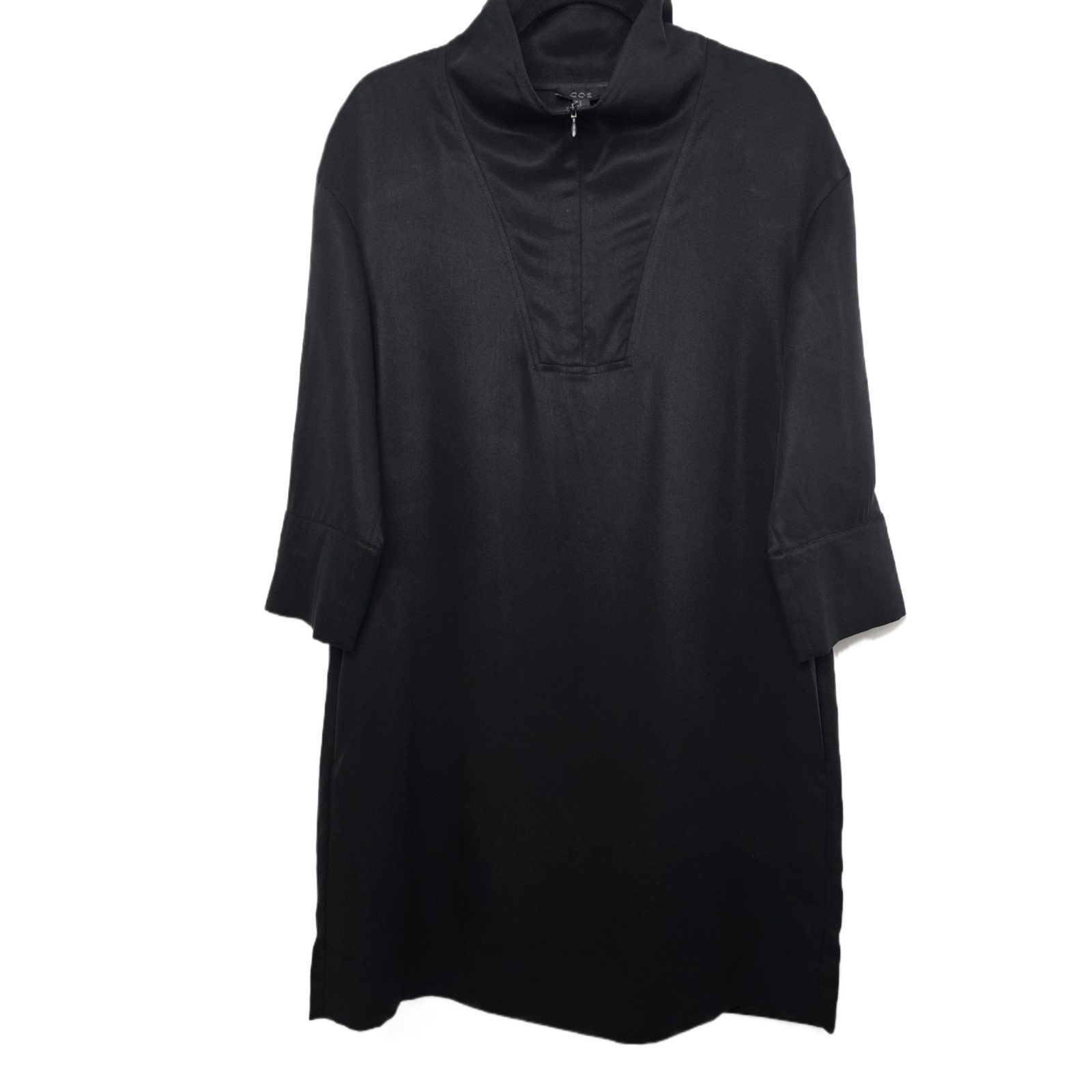 COS Women’s Black Lyocell Utility Dress Size 6 Minimalist Shirt Dress - PreOwnedExcellent