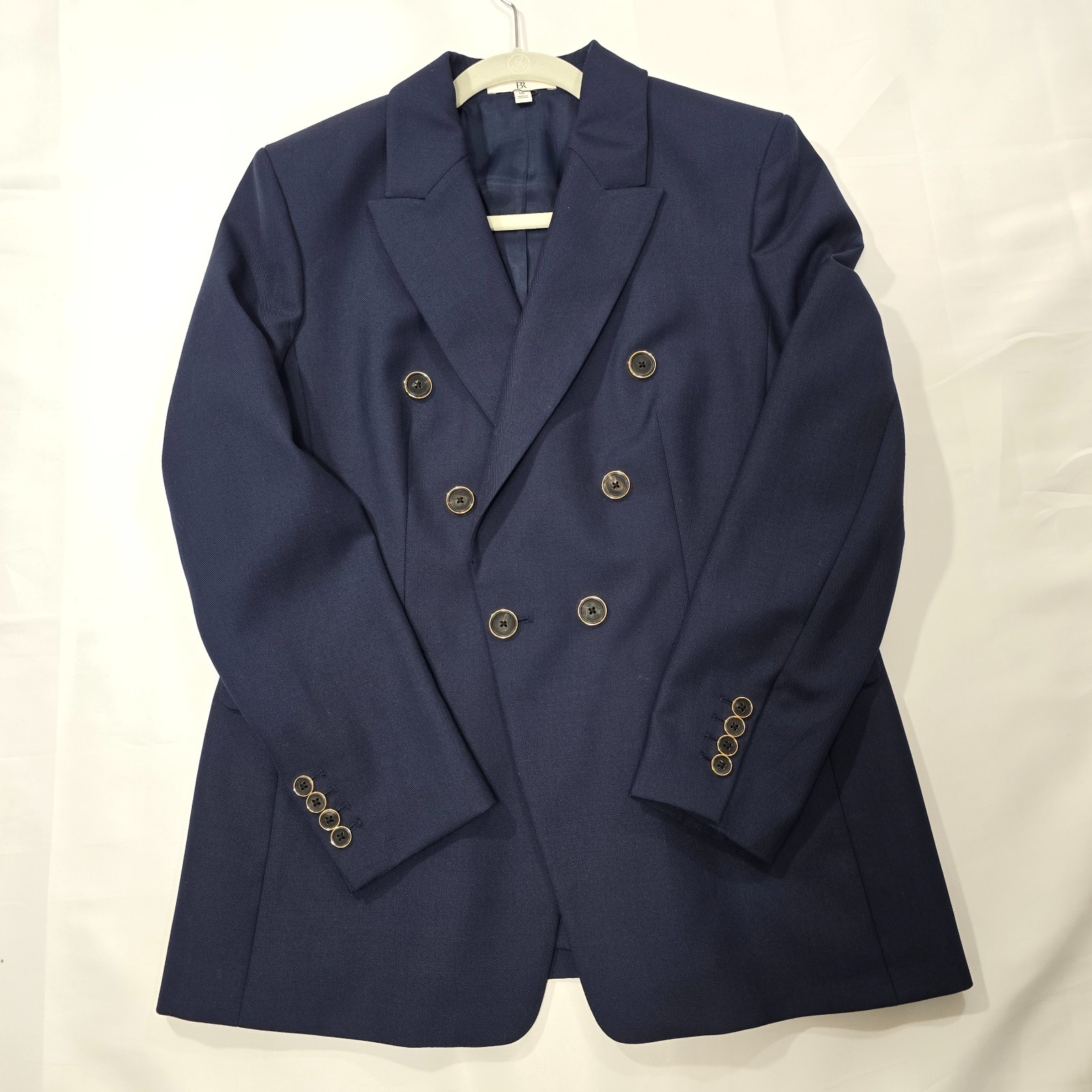Banana Republic Women’s Captain’s Blazer Navy Blue Size 10 Wool Blend | NEW