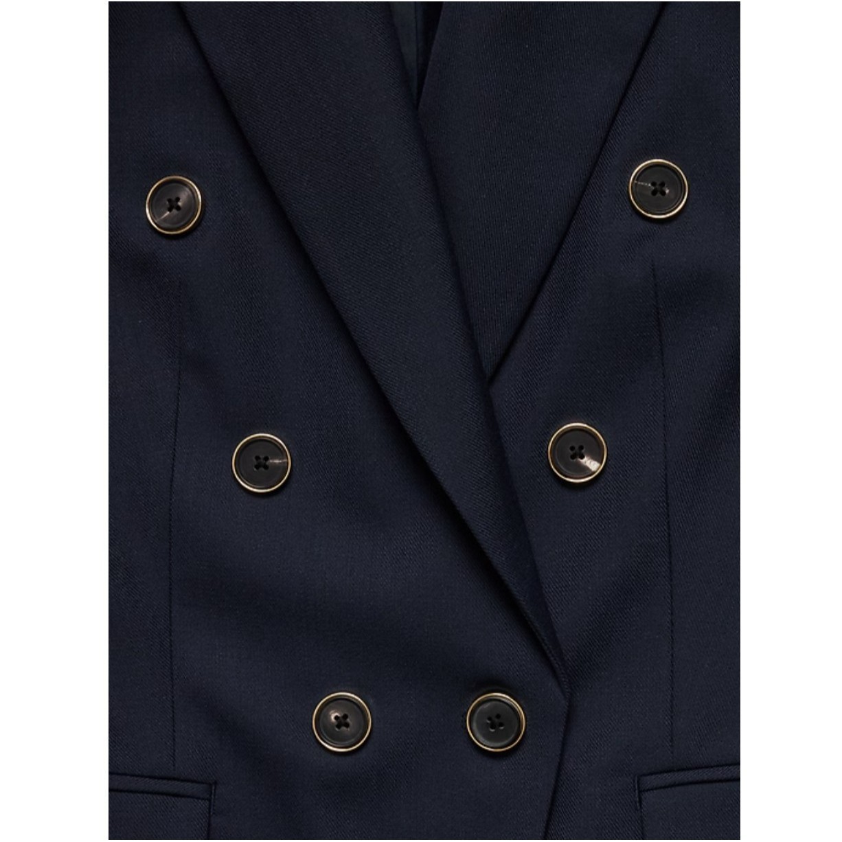 Banana Republic Women’s Captain’s Blazer Navy Blue Size 10 Wool Blend | NEW