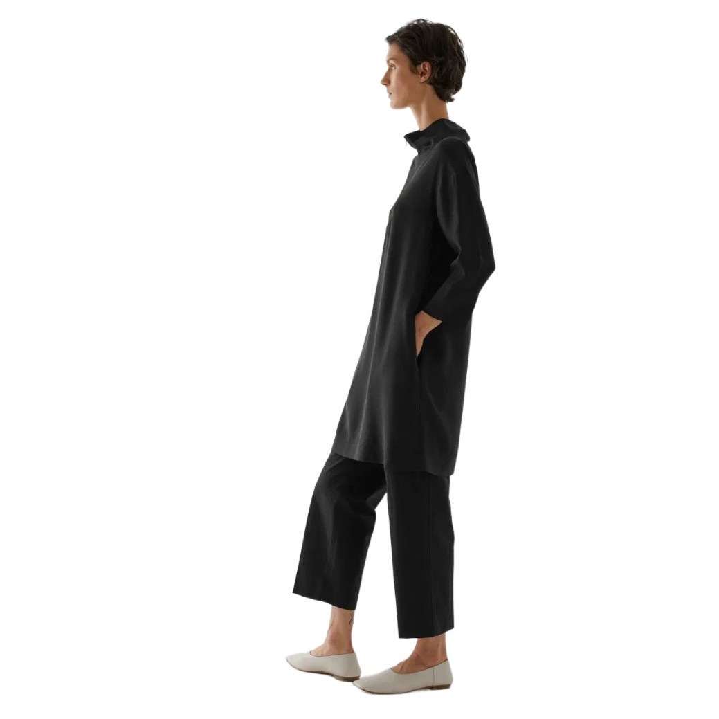 COS Women’s Black Lyocell Utility Dress Size 6 Minimalist Shirt Dress - PreOwnedExcellent