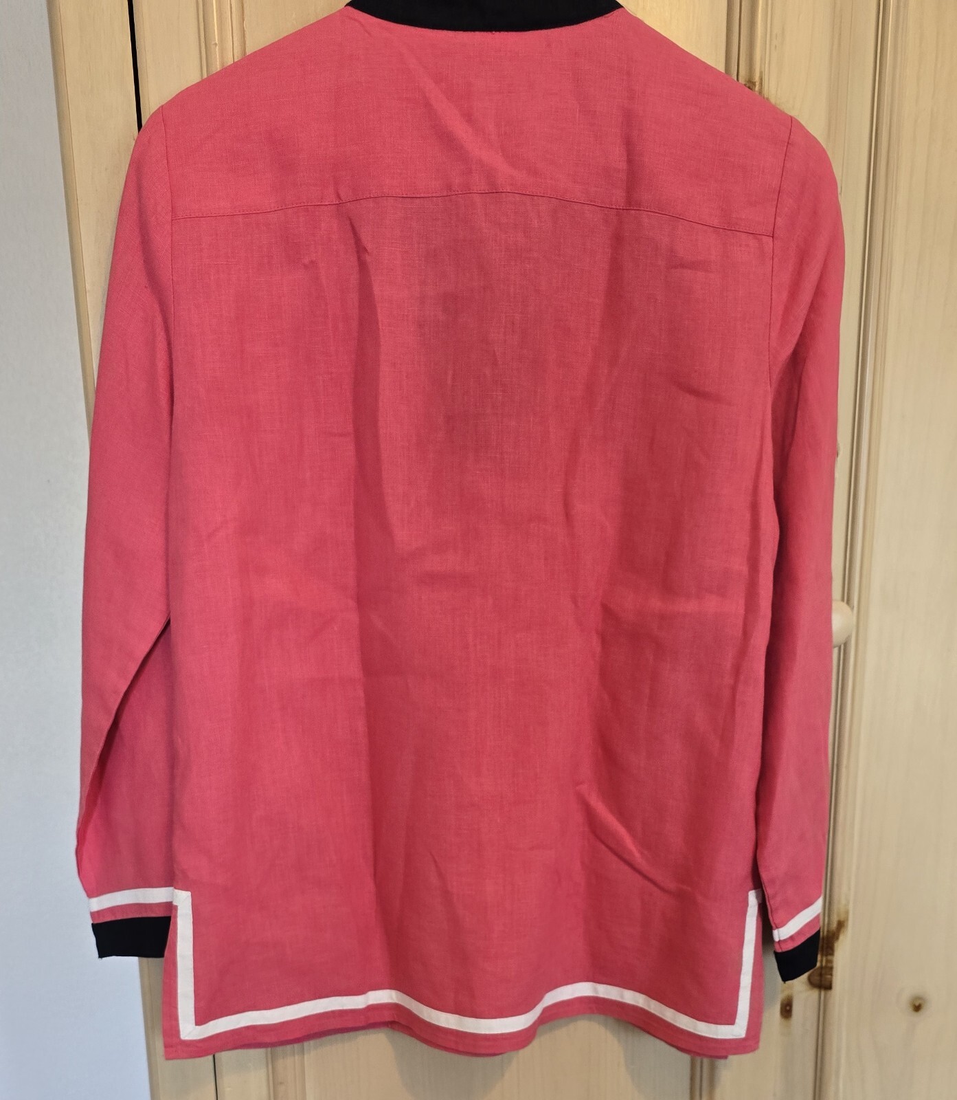 Talbots Women's Nautical Tunic - Size S | 100% Linen | Salmon Pink