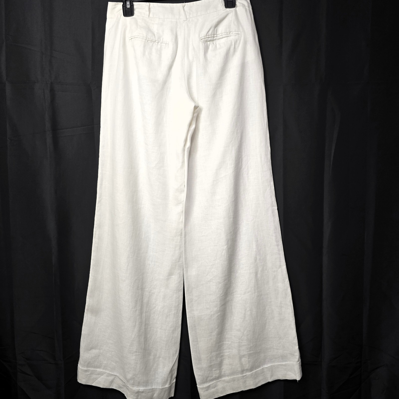 Michael Kors Women’s 100% Linen Wide-Leg Pants Off-White Size 2