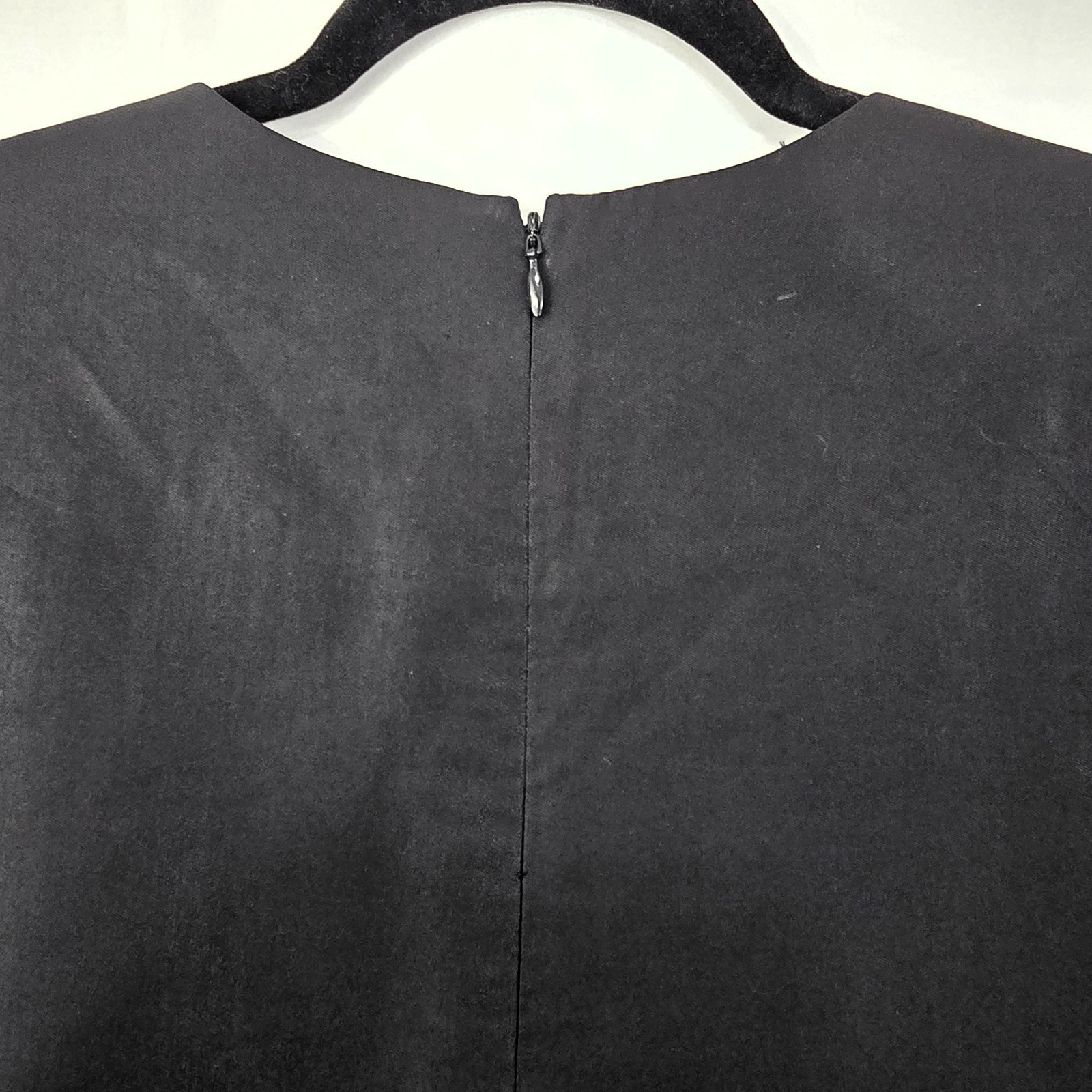COS Women's Black Asymmetric Gathered Hem Long Sleeve Dress Size 8 Modal - PreOwnedExcellent
