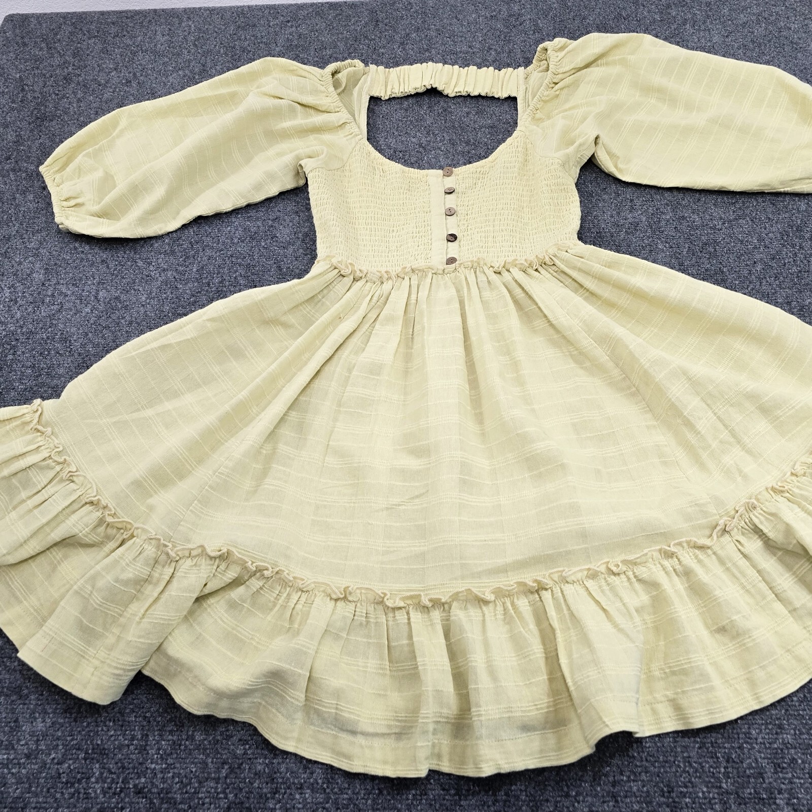 Free People Romantic Yellow Mini Dress – A Stunning Choice for Women, Size XS