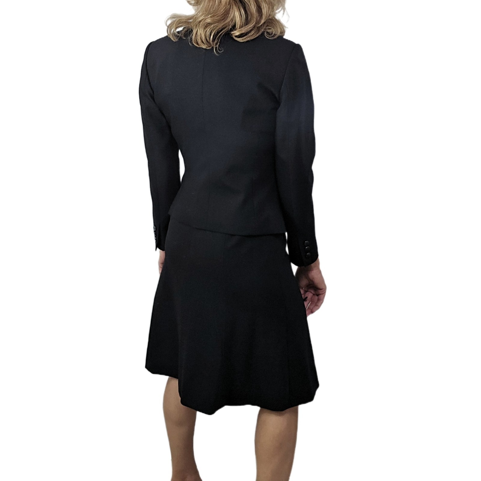 Talbots Women’s Wool Blend Black Business Office Workwear Suit Set 6P