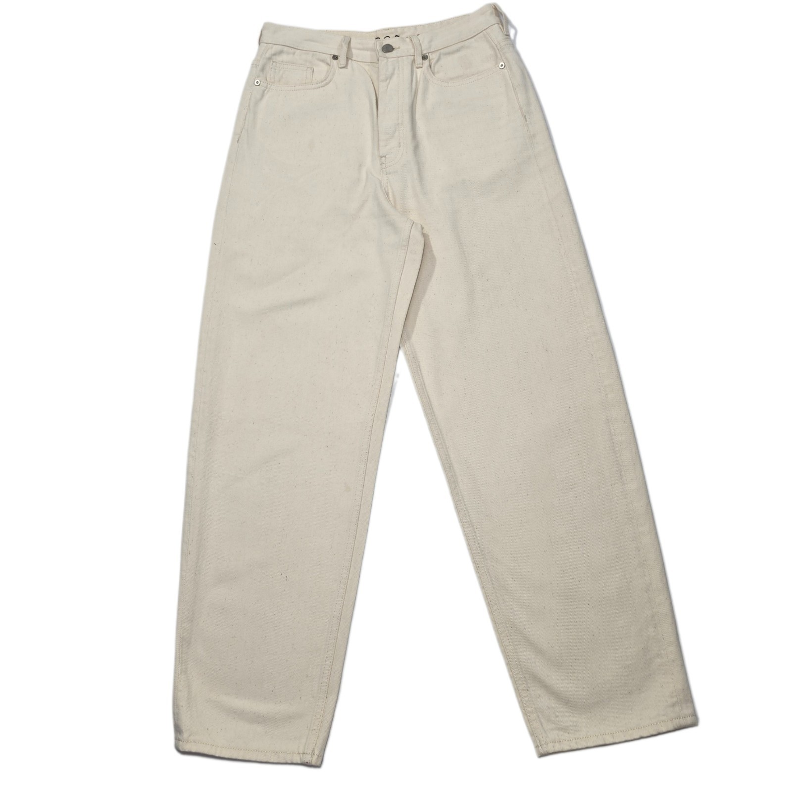 COS Tapered High-Rise Ankle-Length Jeans, Non-Stretch, Recycled Cotton, Size 27