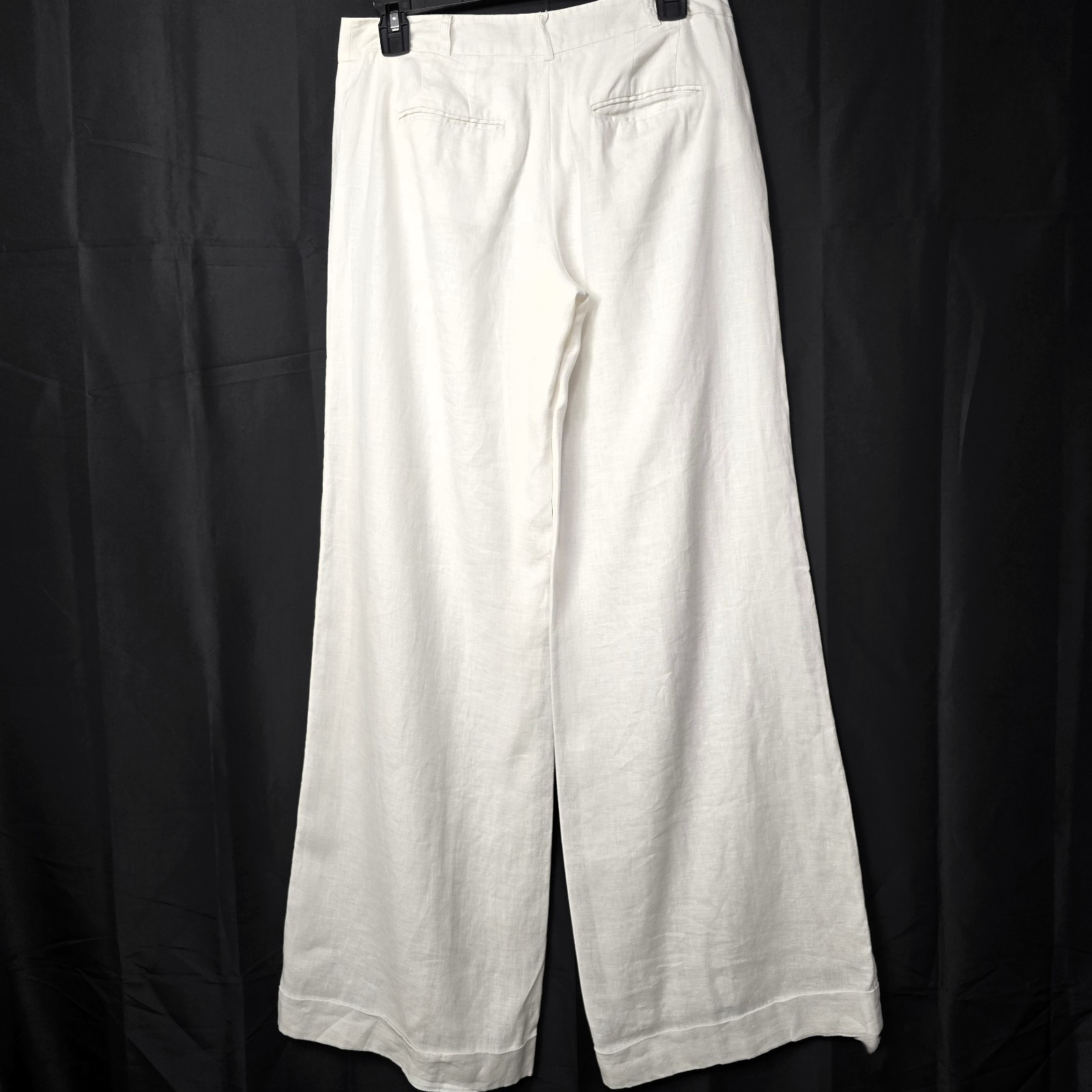 Michael Kors Women’s 100% Linen Wide-Leg Pants Off-White Size 2