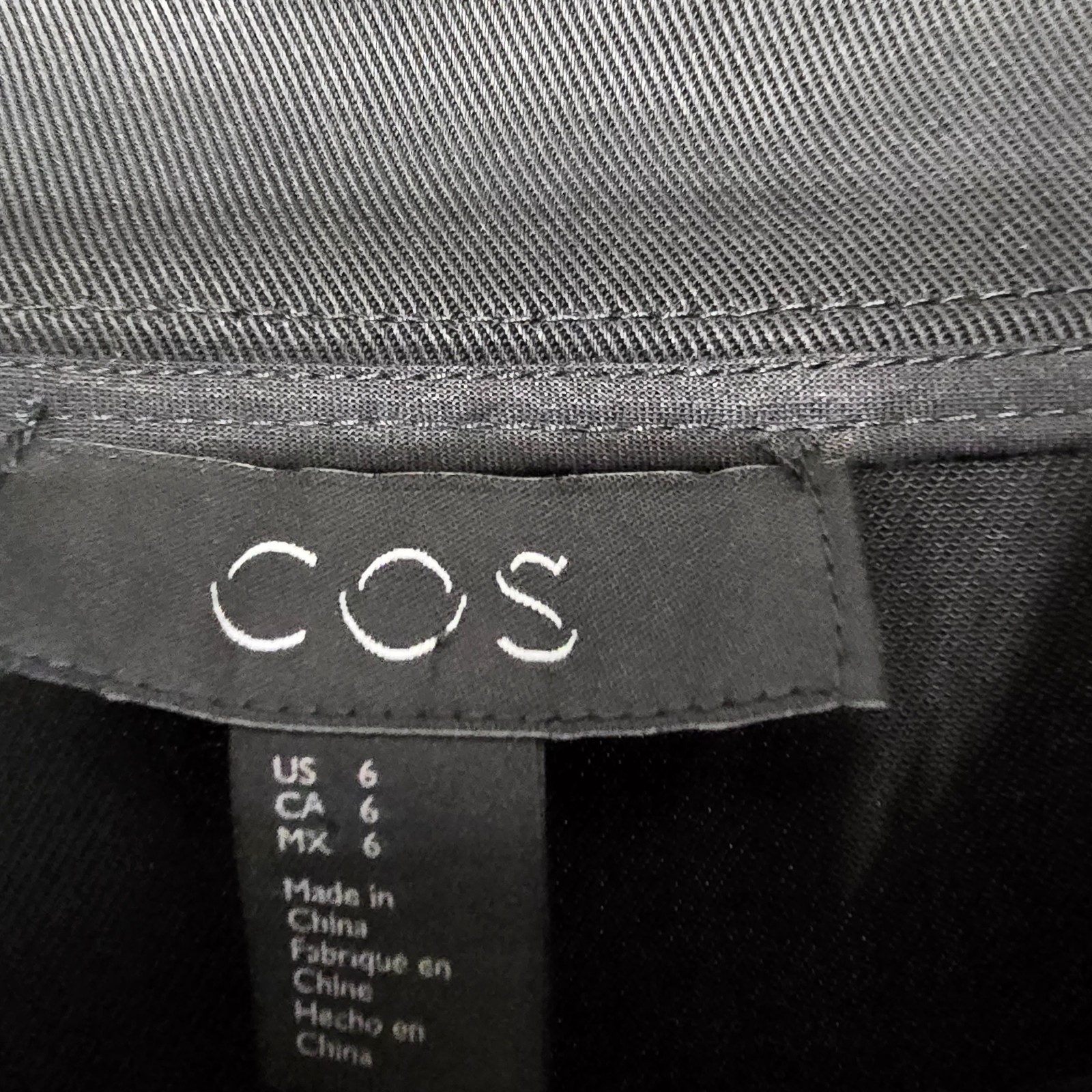 COS Women’s Black Lyocell Utility Dress Size 6 Minimalist Shirt Dress - PreOwnedExcellent