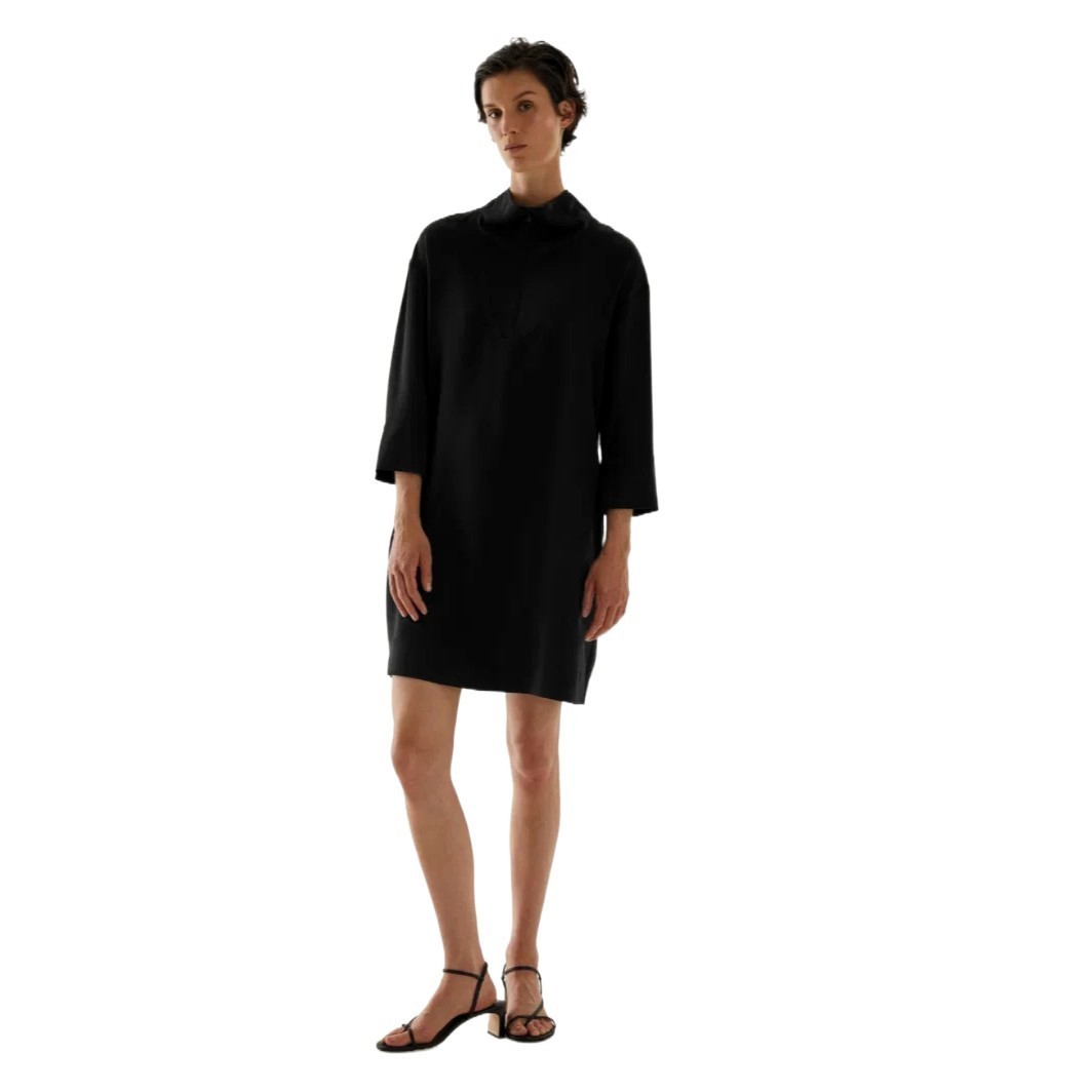 COS Women’s Black Lyocell Utility Dress Size 6 Minimalist Shirt Dress - PreOwnedExcellent