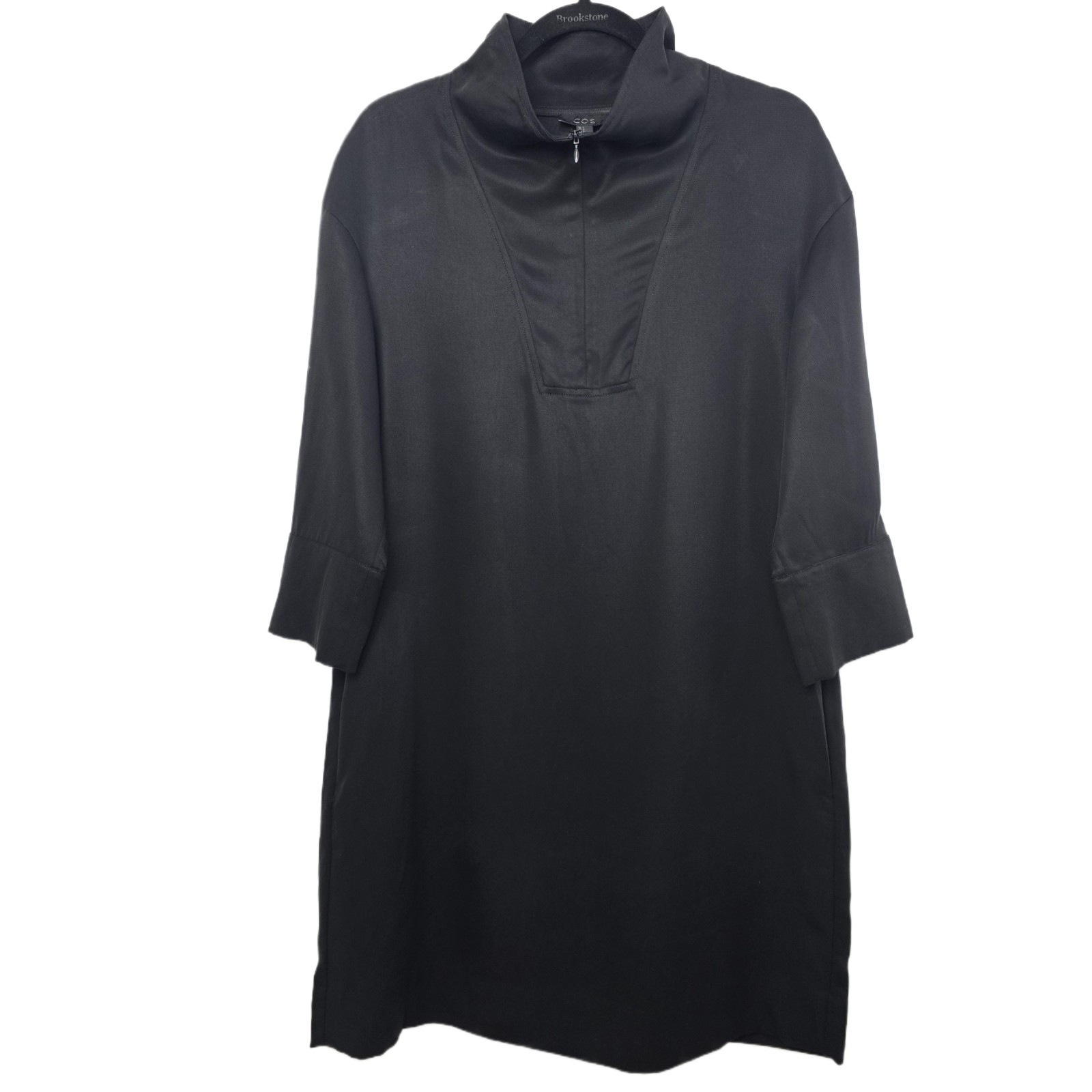 COS Women’s Black Lyocell Utility Dress Size 6 Minimalist Shirt Dress - PreOwnedExcellent